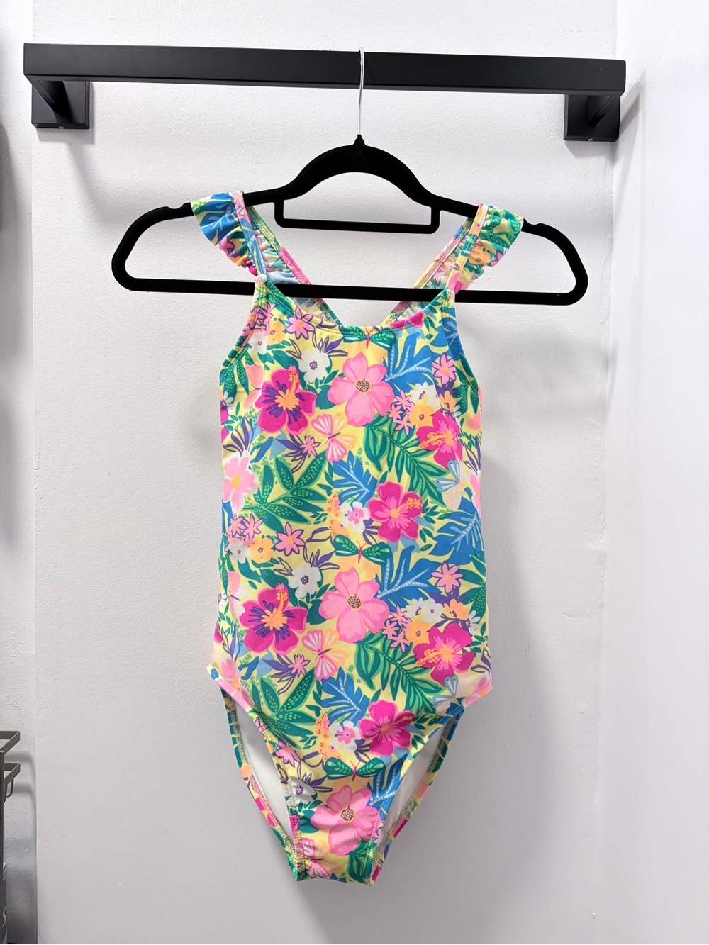 Cat & Jack Tropical Floral One-Piece Swimsuit - Pink, Green, Blue